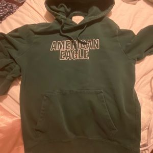american eagle green hoodie. size S
